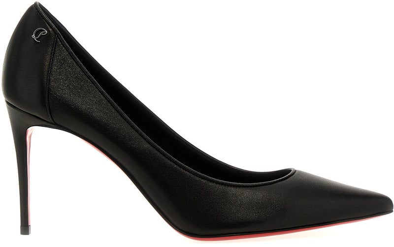 Christian Louboutin Black Napa Leather / Calf Bos Taurus High Heel Pumps