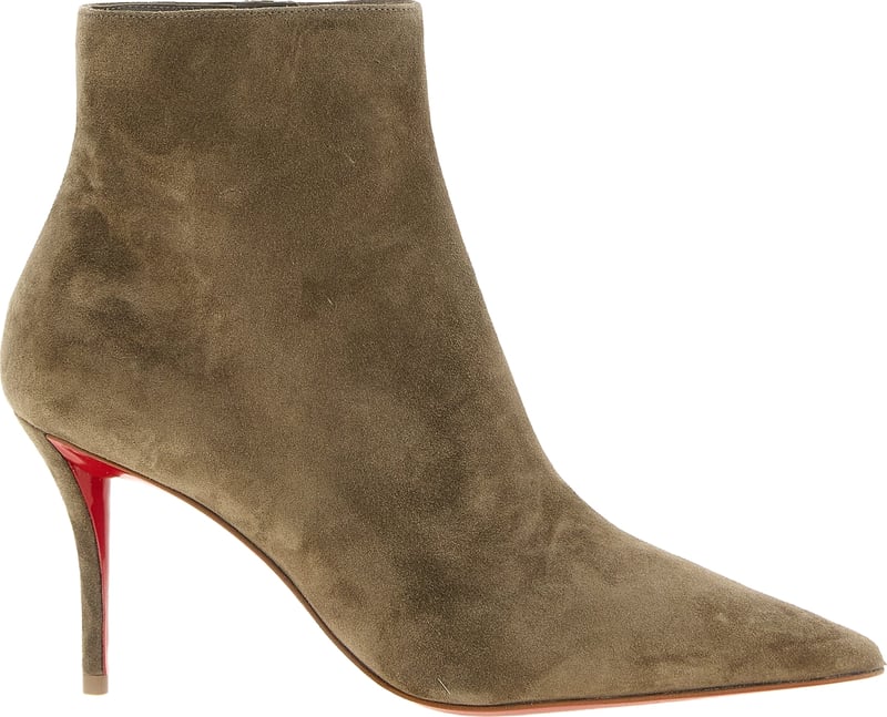 Christian Louboutin Beige Calfskin Ankle Boots