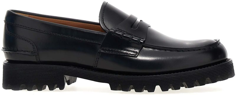 Church's Black Cowhide Slip-On Loafers