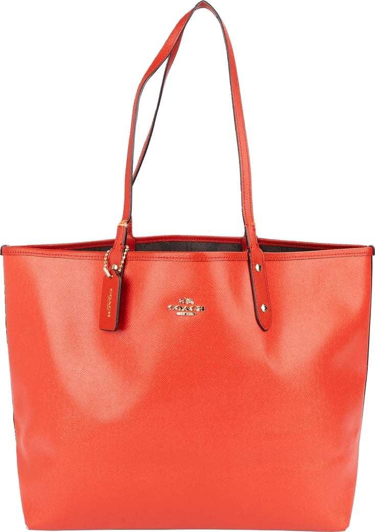 Coach Grained Leather Reversible City Tote Shoulder Bag
