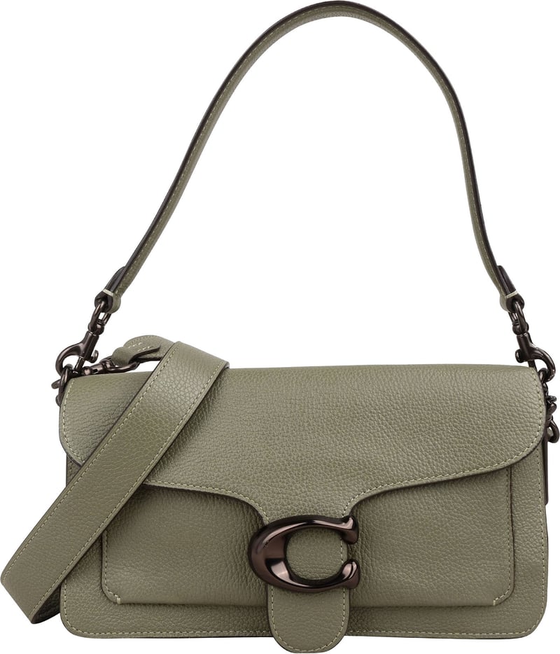 Coach Green Pebbled Leather Tabby Shoulder Crossbody Bag