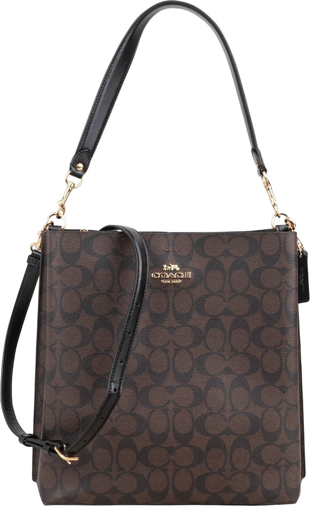 Coach Monogram Signature Canvas Large Town Bucket Crossbody Shoulder Bag