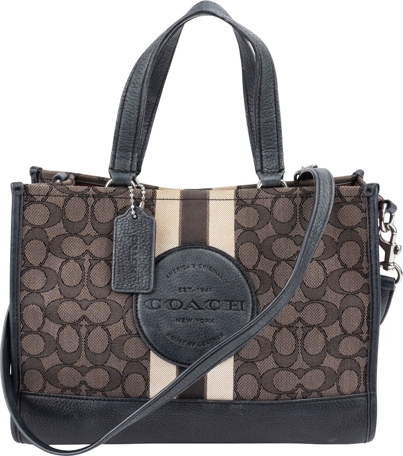 Coach Monogram Signature Jacquard Field Tote Handbag