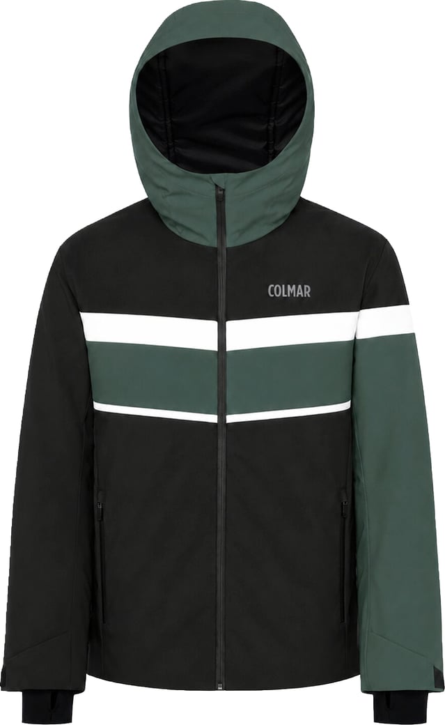 Coats Black-Hunter Green-White