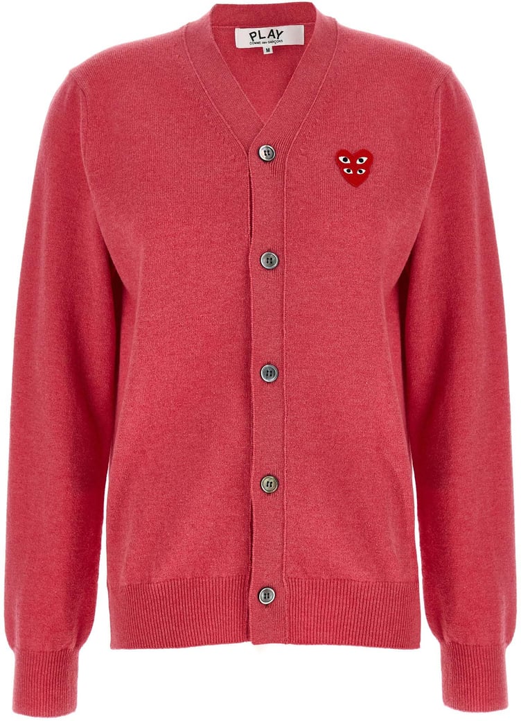 Comme Des Garçons Play Multicolor Wool Cardigan