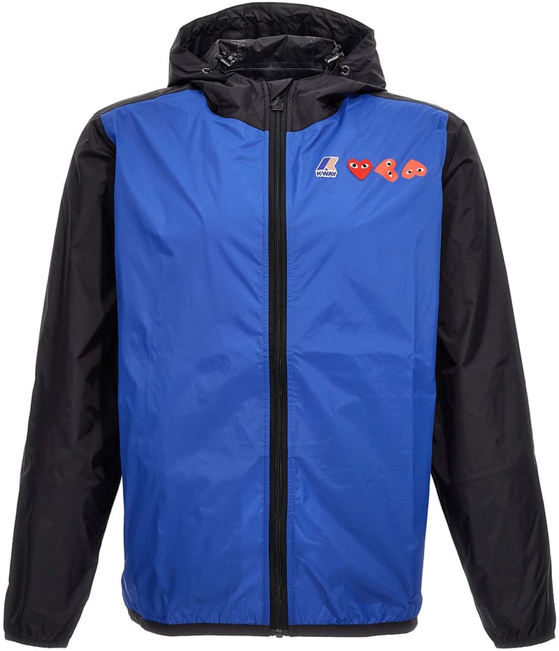 Comme Des Garçons Play Blue Nylon Shell Jacket