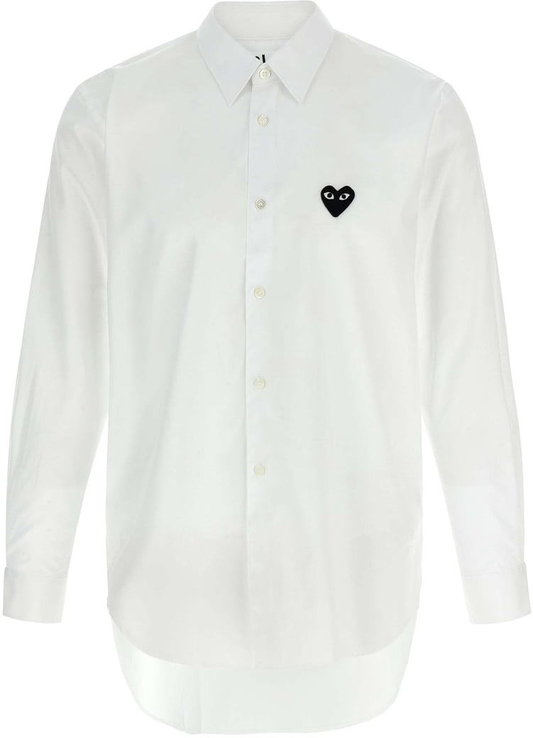 Comme Des Garçons Play White Cotton Blouse