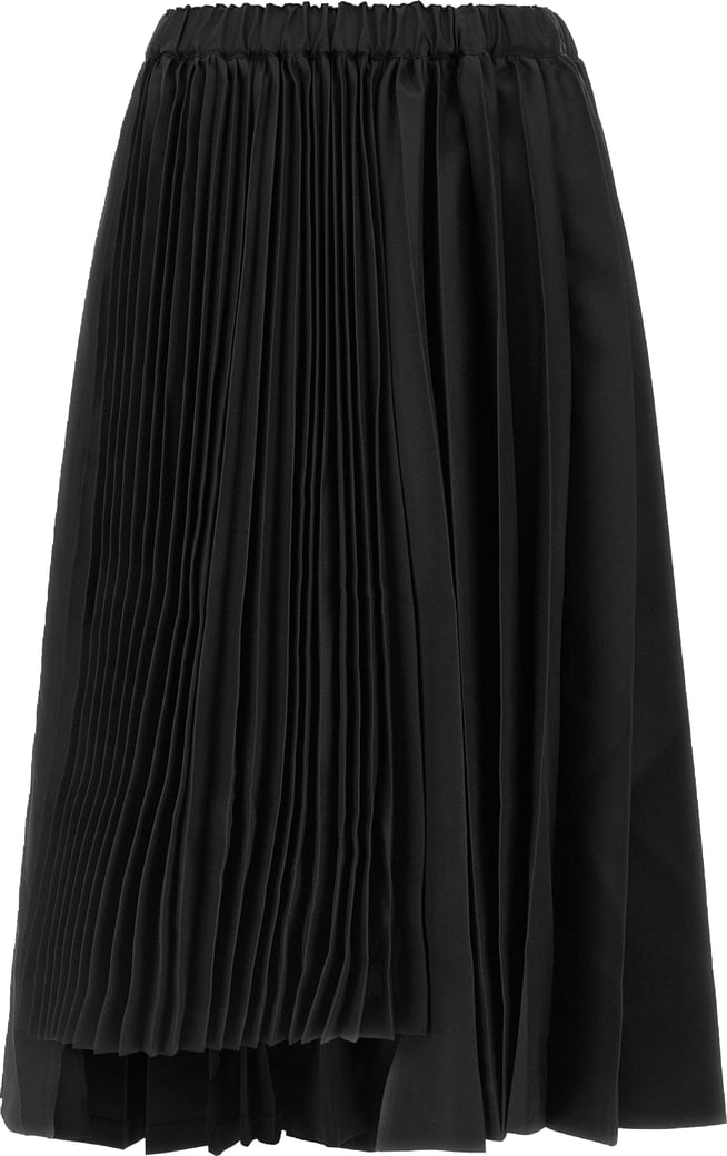 Comme Des Garcons Black Asymmetrical Pleated Skirt