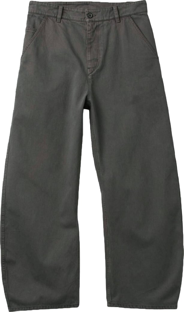 Pantaloni Moleskin High Waist Curve Washed Charcoal
