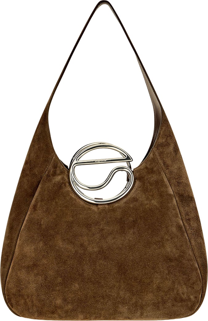 Coperni Dark brown suede shoulder bag