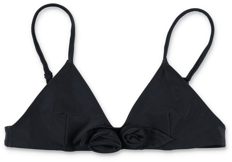 Flower Bikini Top Nero