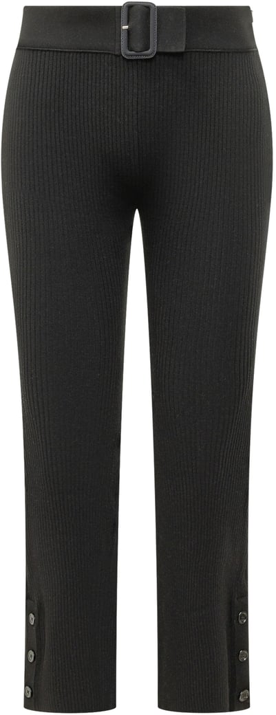 Pantaloni Capri In Maglia Con Fibbia