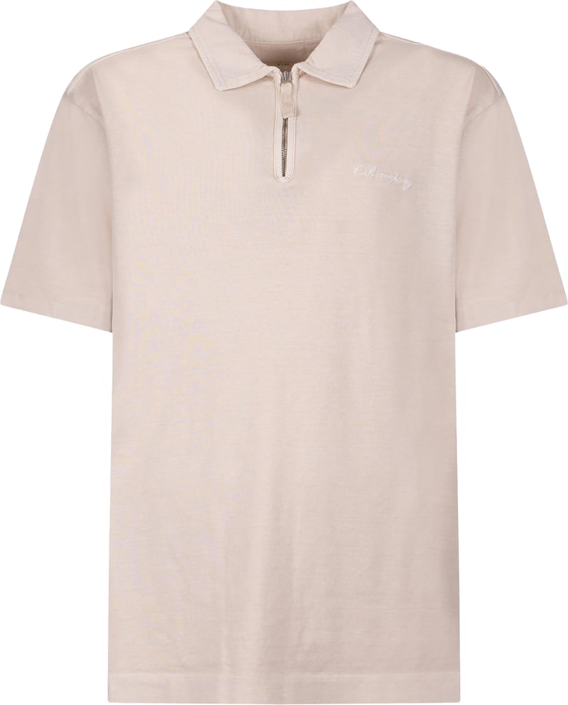 polo beige logo rits