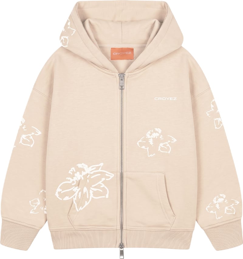 Croyez Mini Initial Flower Zip Hoodie