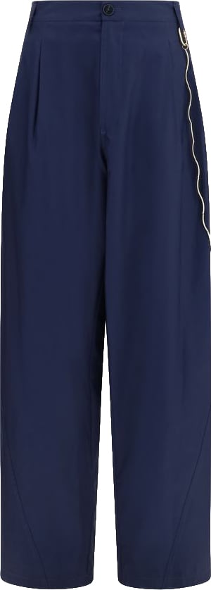 Darkpark Blue Cotton Casual Pants