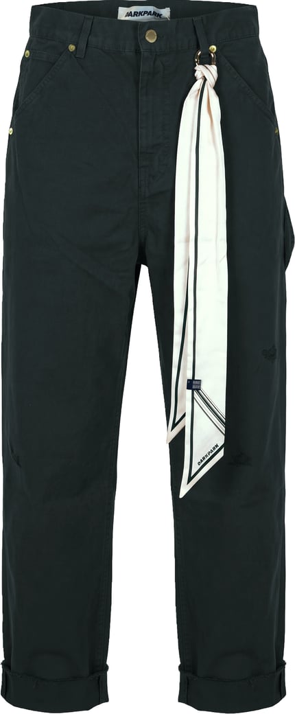 Wide-leg cotton pants