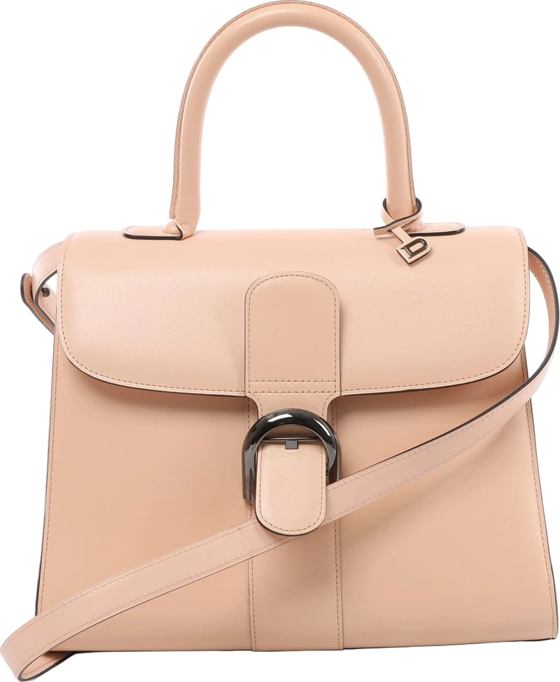 Delvaux Brillant MM Leather 2Way Handbag Pink