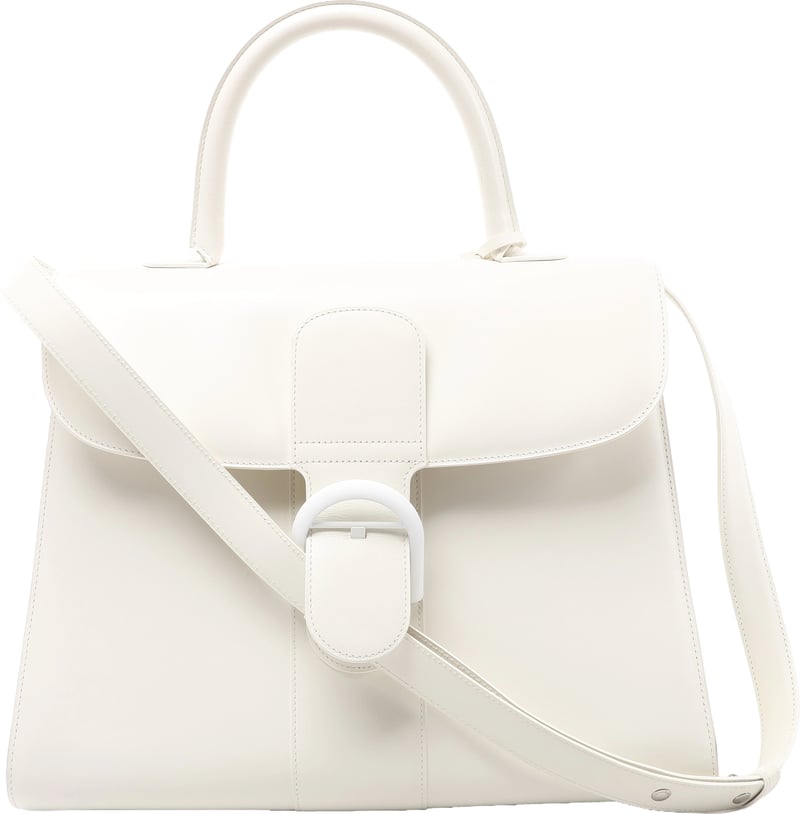Delvaux Brillon GM Leather 2 Way Handbag White