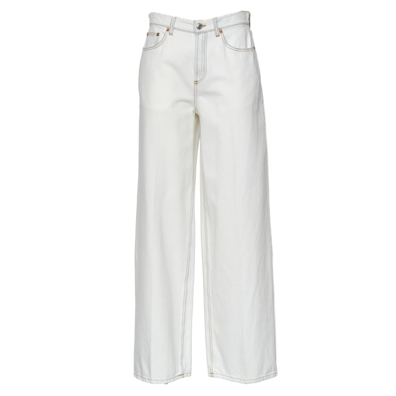 Express Contrast Stitch Wide-Leg Jeans