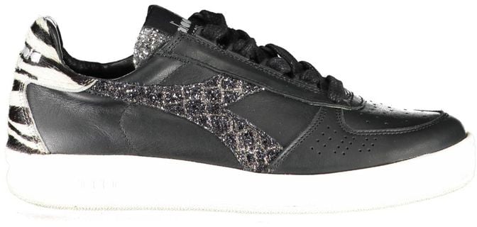Diadora Black Leather Women Sneaker
