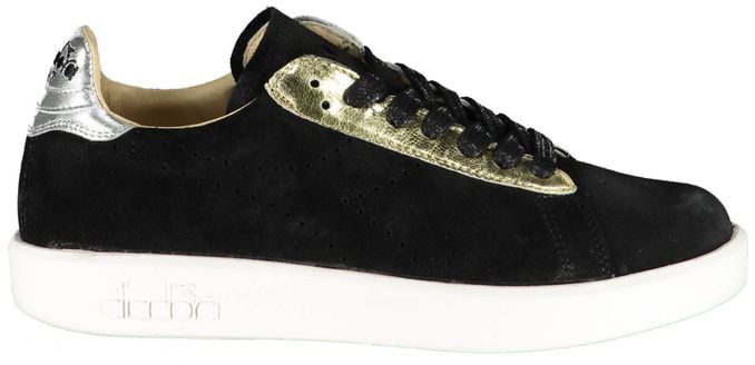 Diadora Black Leather Women Sneaker