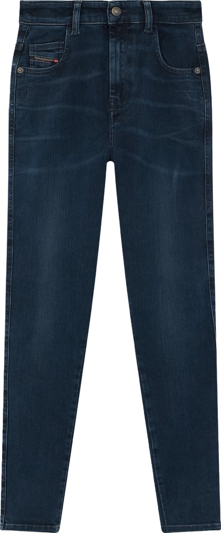 High-waisted jeans