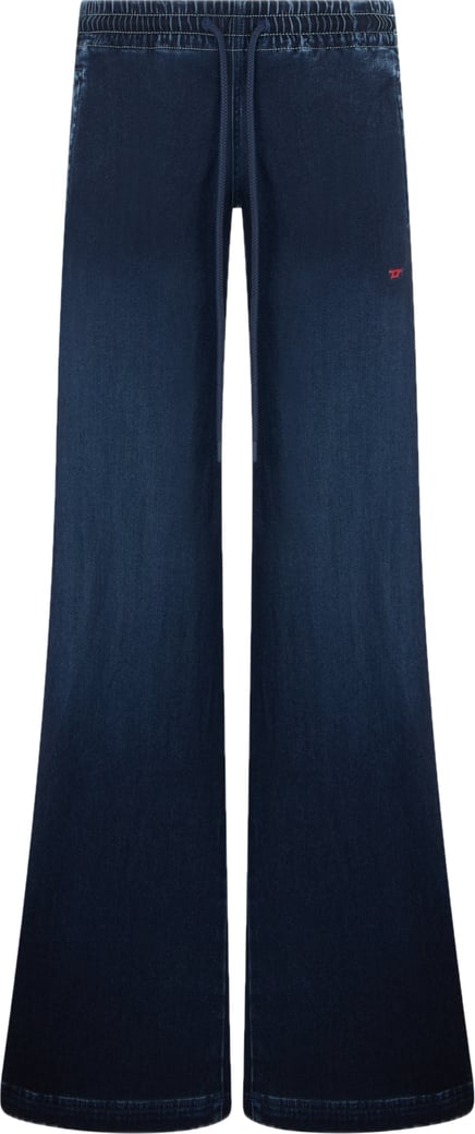 Denim elastic pants