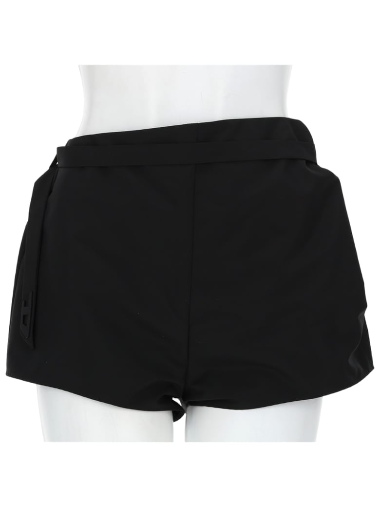 P-Sarto Polyester Wrap Fitted Shorts