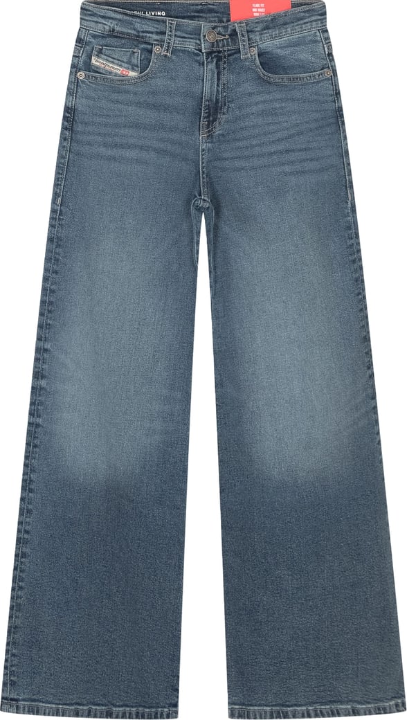Jeans a Gamba Dritta con Lavaggio Sfumato