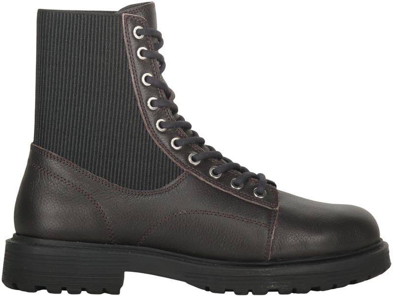 Tall boot man leather brown elegant