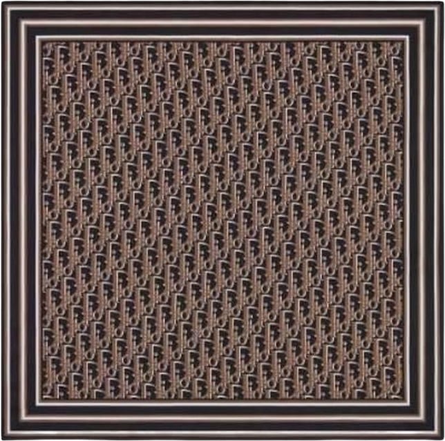 Dior Silk Scarf 'Brown Black' - (ARCHIVE)