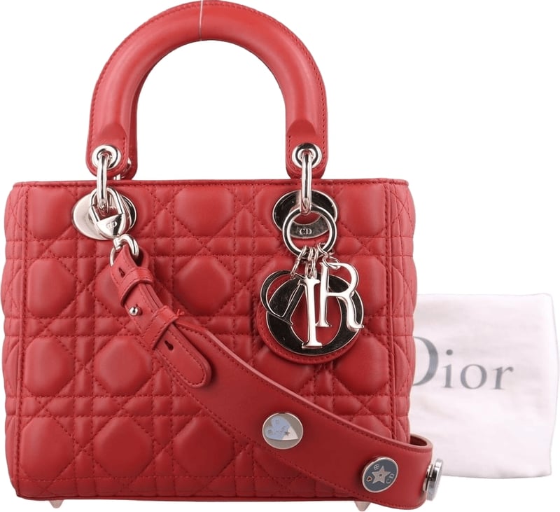 Christian Dior My ABCDior Lady Dior Cannage Quilt Leather Small