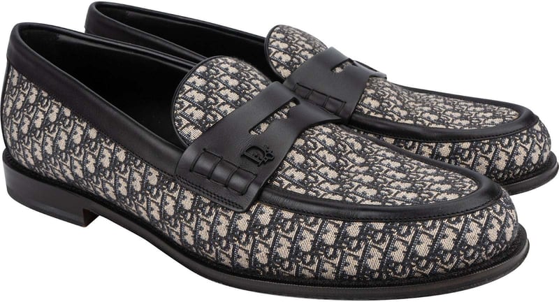 Dior Oblique Jacquard Monogram Leather Explorer Loafers (45)