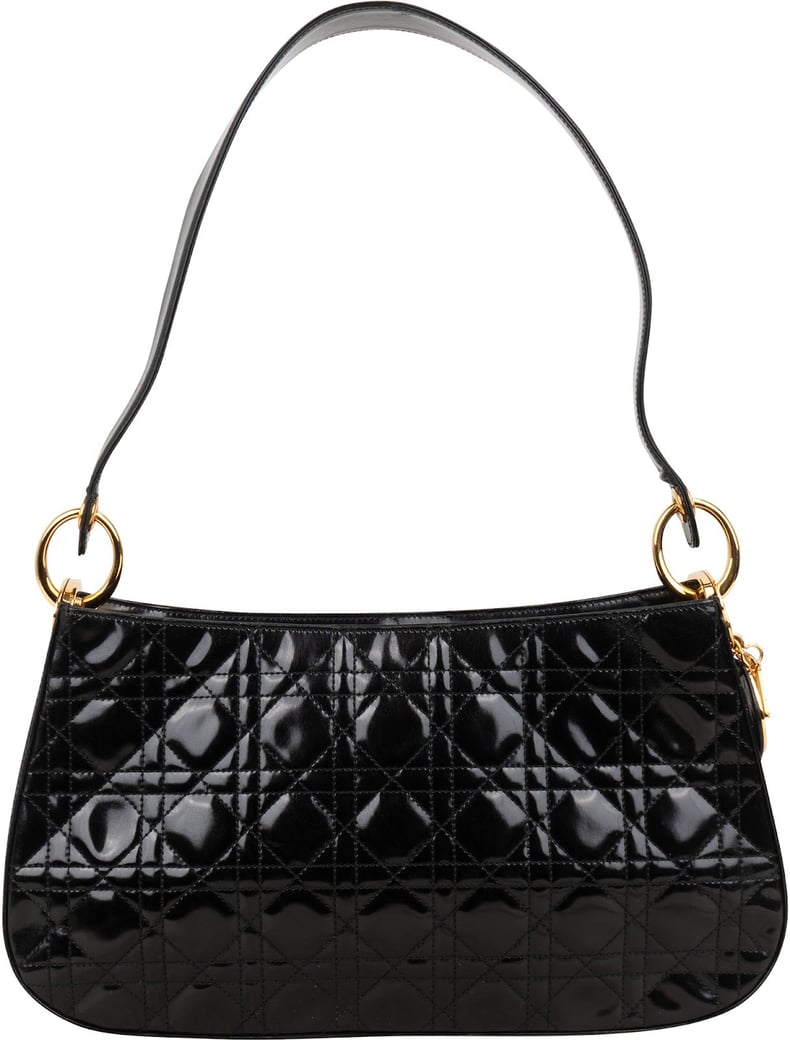 Christian Dior Patent Leather Cannage Shoulder Bag