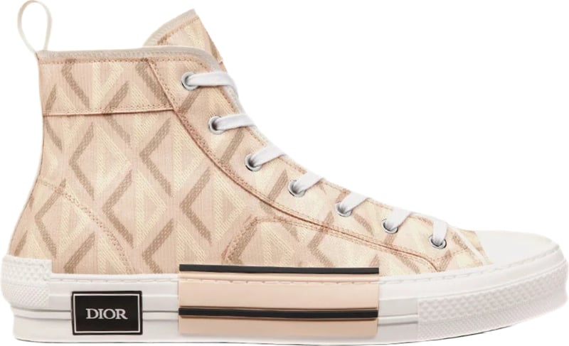 Dior B23 Natural CD Diamond Canvas High Top Sneakers