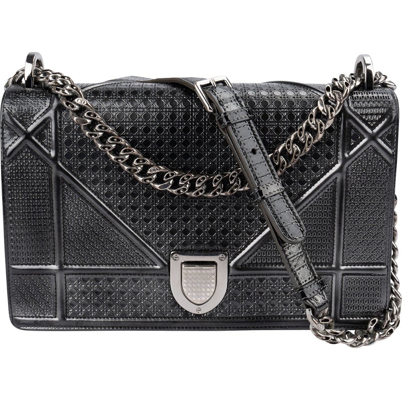Christian Dior Embossed Cannage Diorama Flap Crossbody Bag