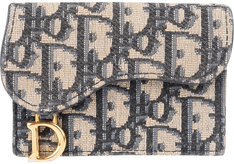 Christian Dior Trotter Monogram Jacquard Saddle Mini Wallet