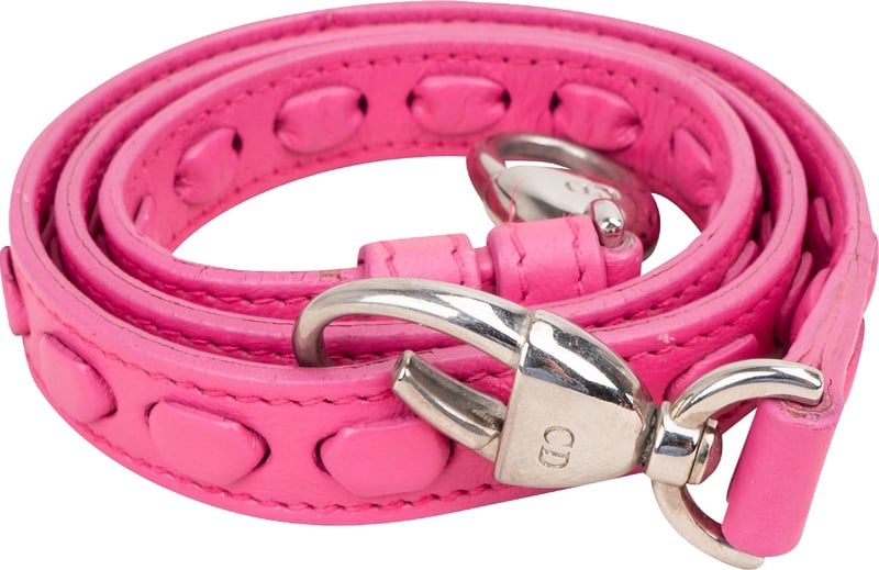 Christian Dior Pink Leather Lady Dior Bags Strap