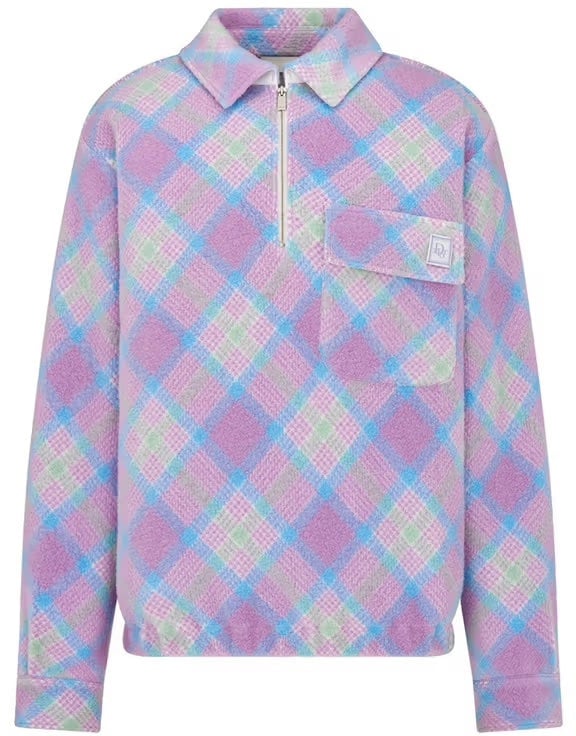 Christian Dior X ERL 'Tartan Zip Sweatshirt' (Paars)