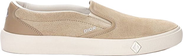 Dior Beige Leather Slip-On Loafers