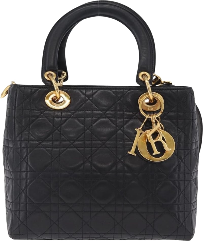 Christian Dior Vintage Lady Dior Leather Medium