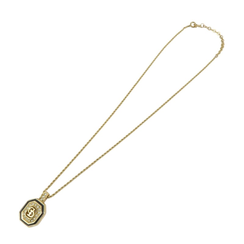 Christian Dior Vintage CD Pendant Metal with Crystals