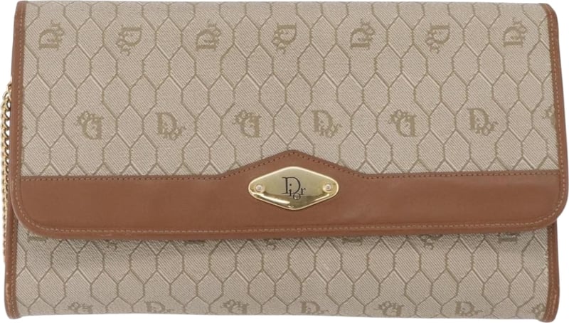 Christian Dior Vintage Honeycomb Canvas