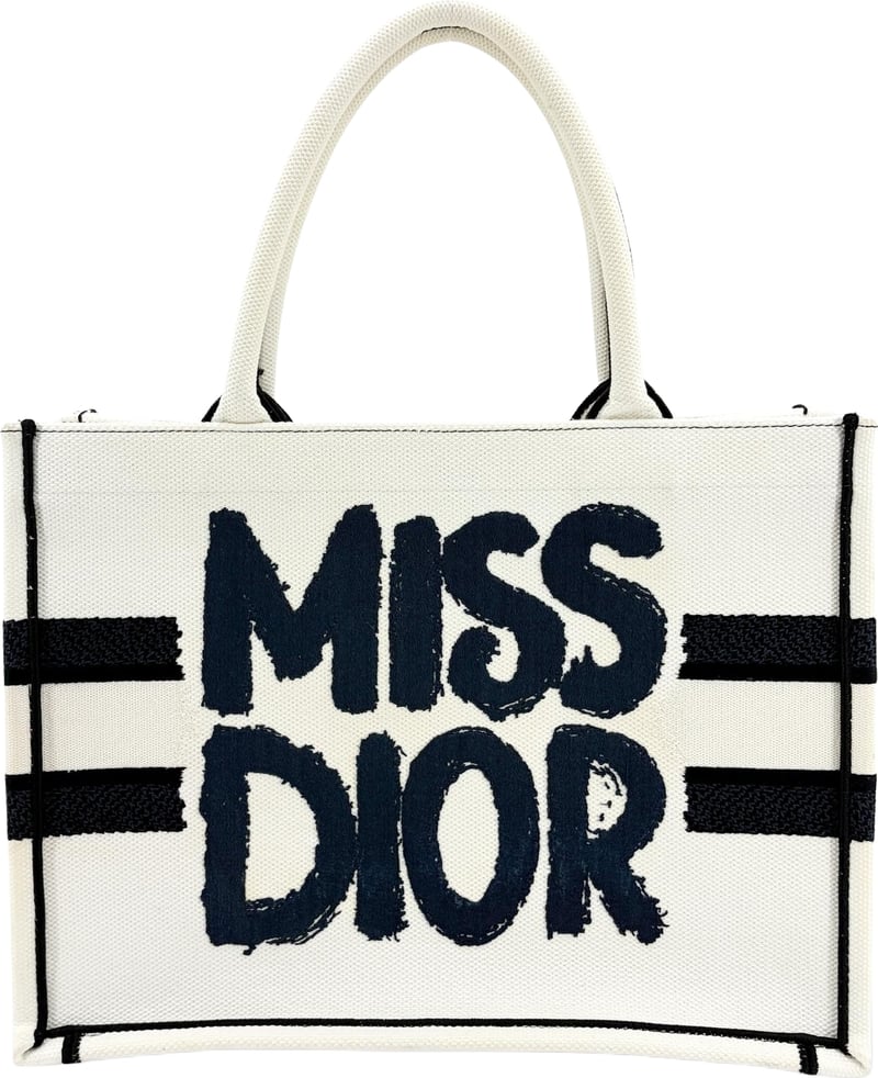 Christian Dior Miss Dior Book Embroidered Canvas Medium