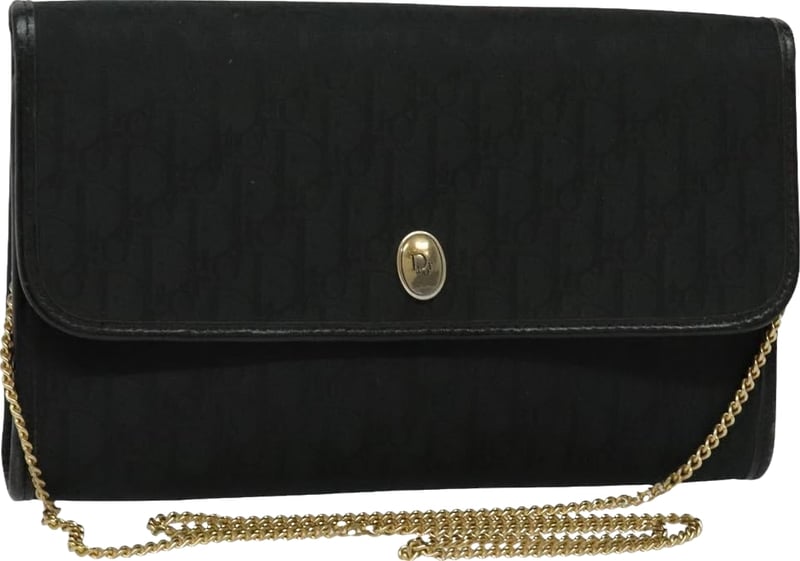 Christian Dior Vintage Trotter Flap Diorissimo Canvas Mini