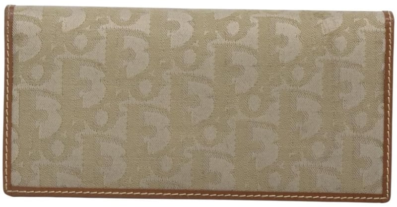 Christian Dior Zipped French Printed Leather Compact