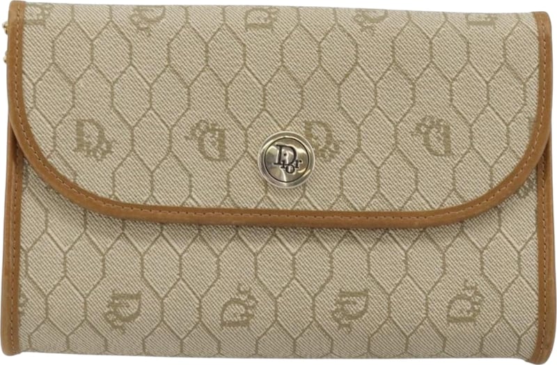 Christian Dior Vintage honeycomb clutch Canvas