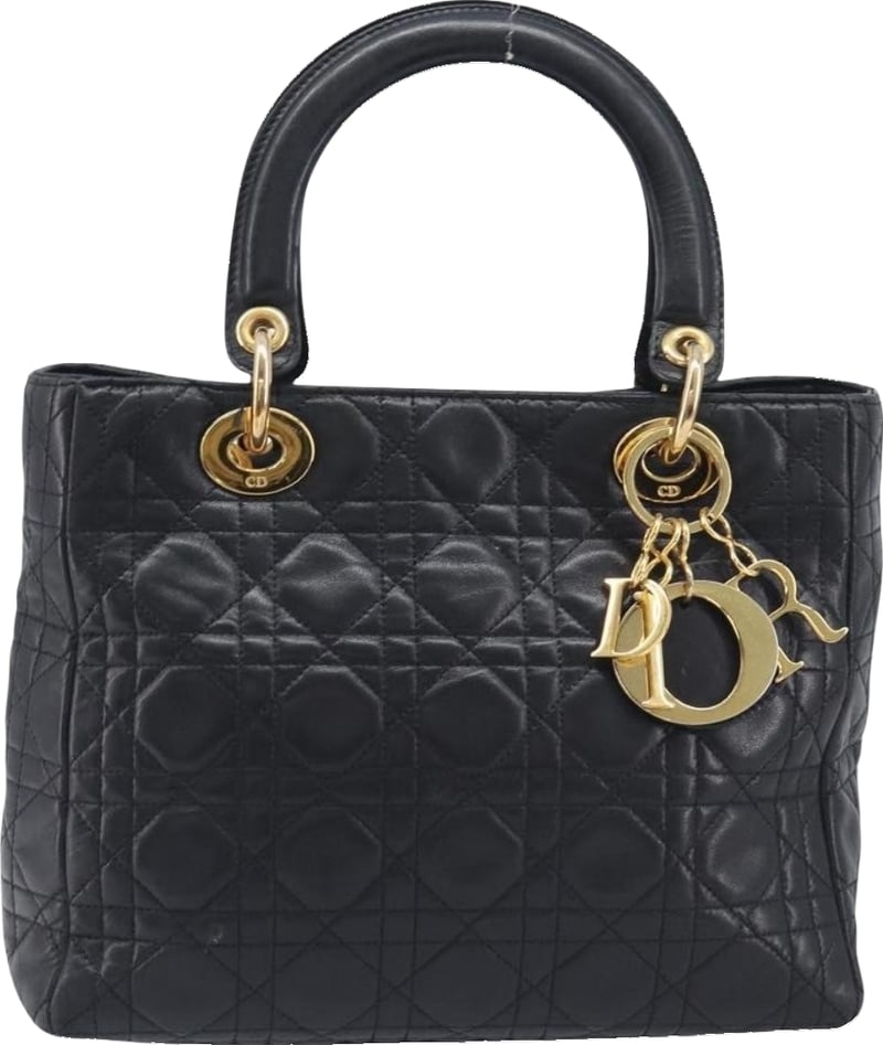 Christian Dior Vintage Lady Dior Cannage Quilt Lambskin Medium