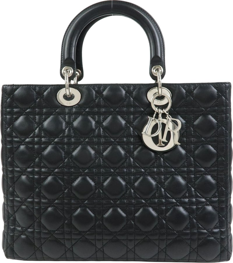Christian Dior Lady Dior Cannage Quilt Lambskin Medium