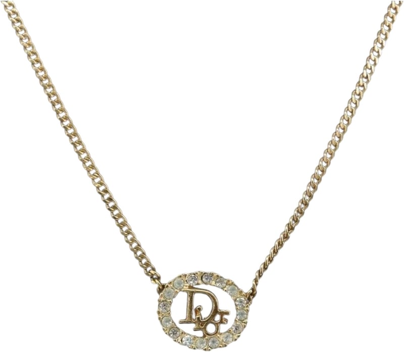 Christian Dior Vintage Logo Pendant Metal